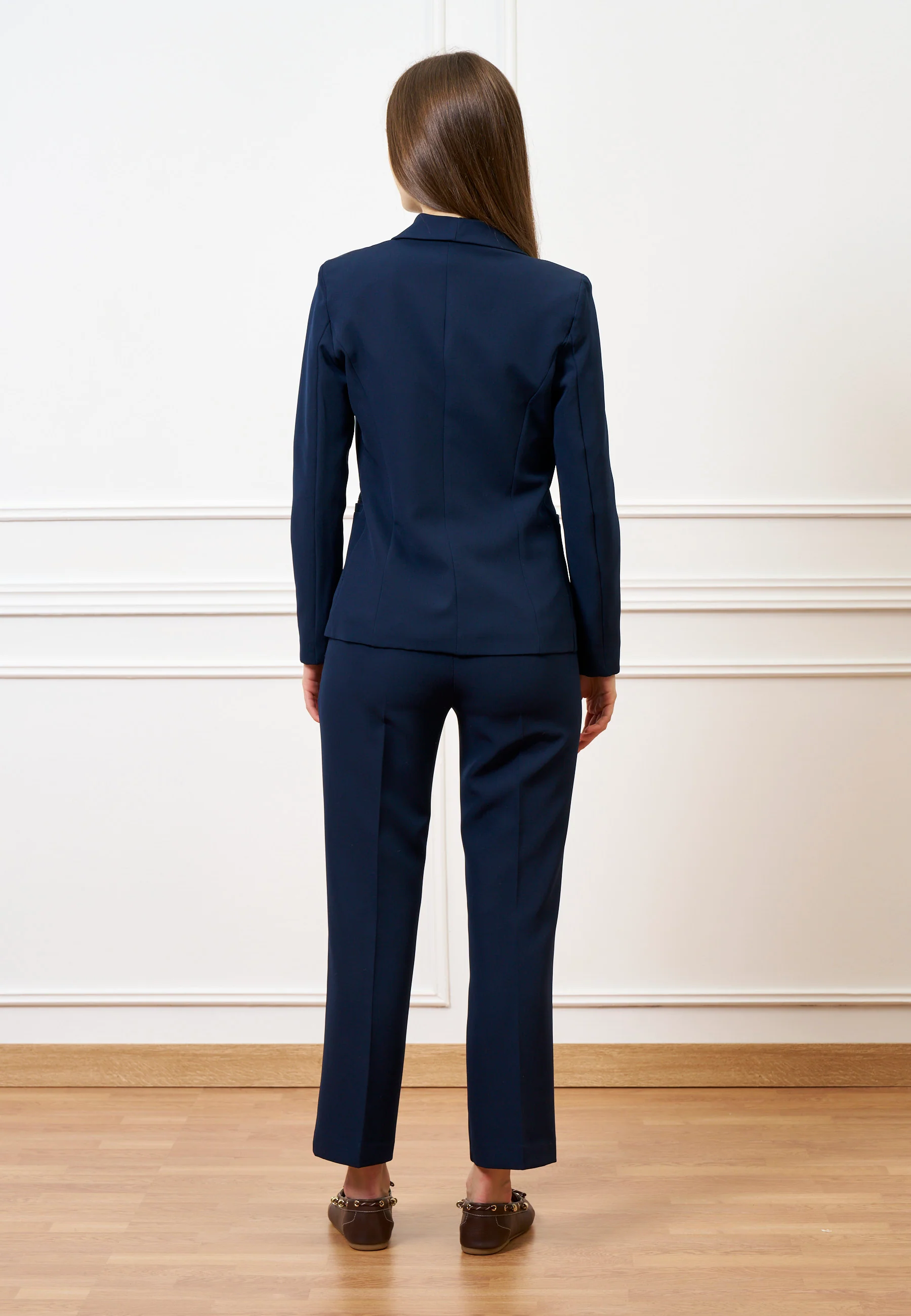 Pantalone slim alla caviglia - BLU - Image 6