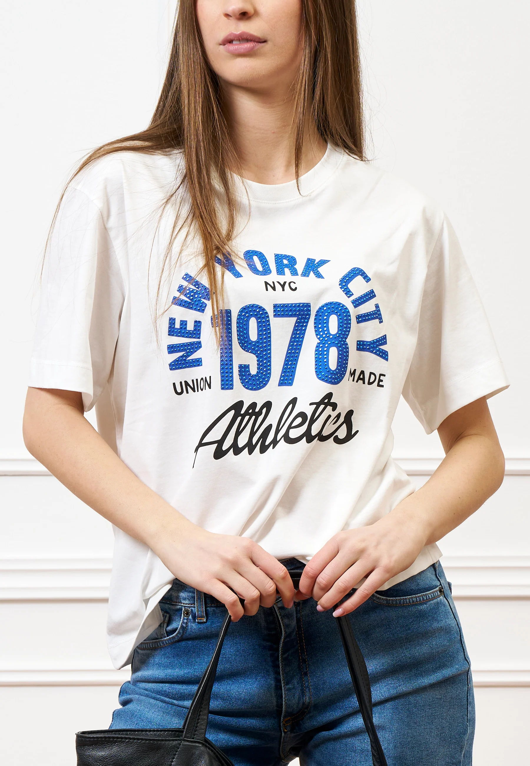 T-shirt con stampa e applicazioni - BIANCO - Image 2