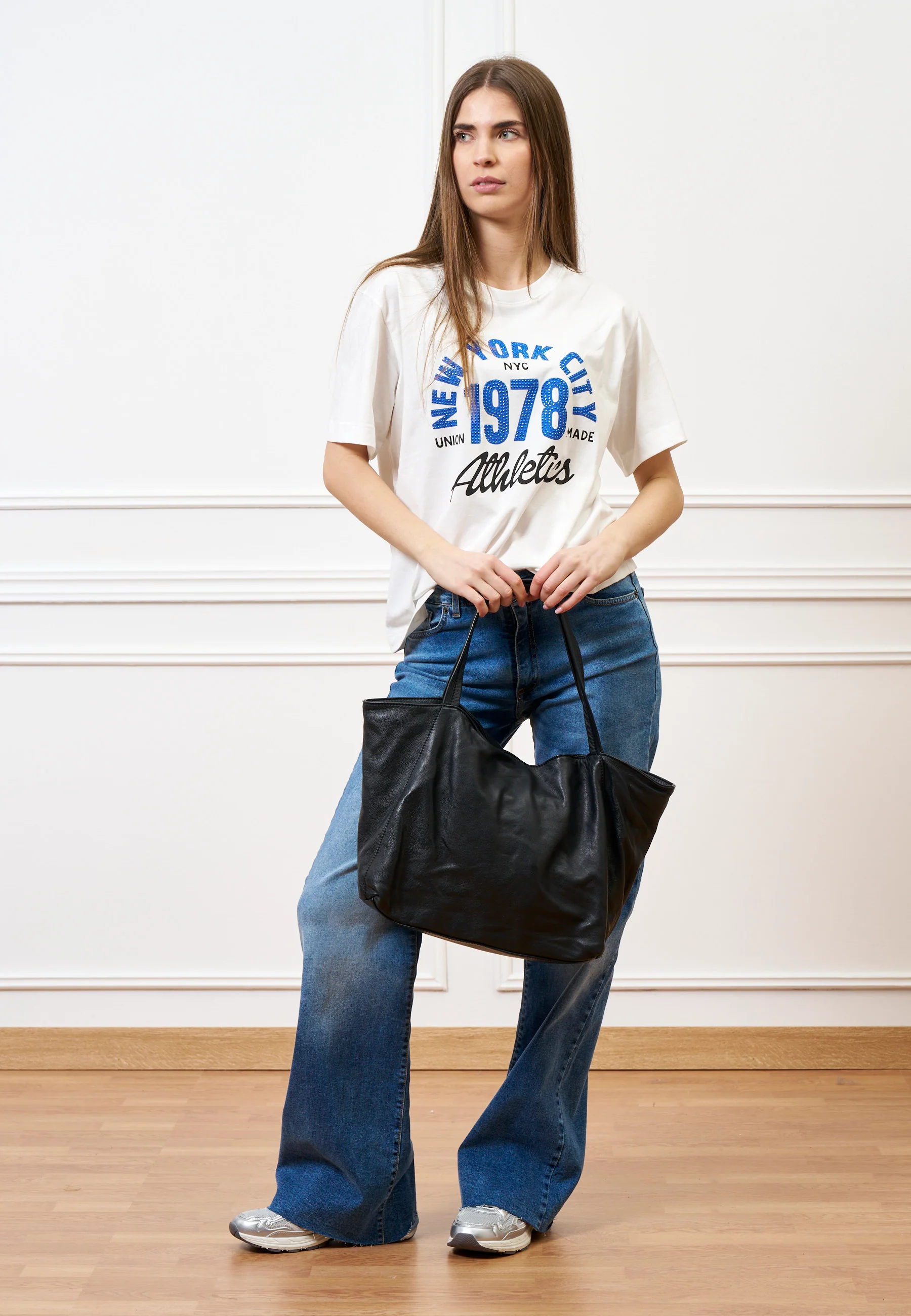 T-shirt con stampa e applicazioni - BIANCO - Image 3
