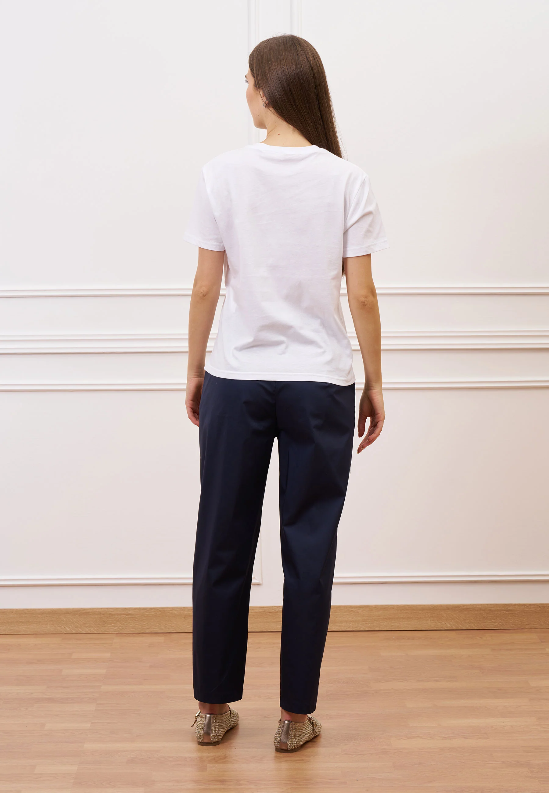 T-shirt con taschino frange colorate - BIANCO - Image 6