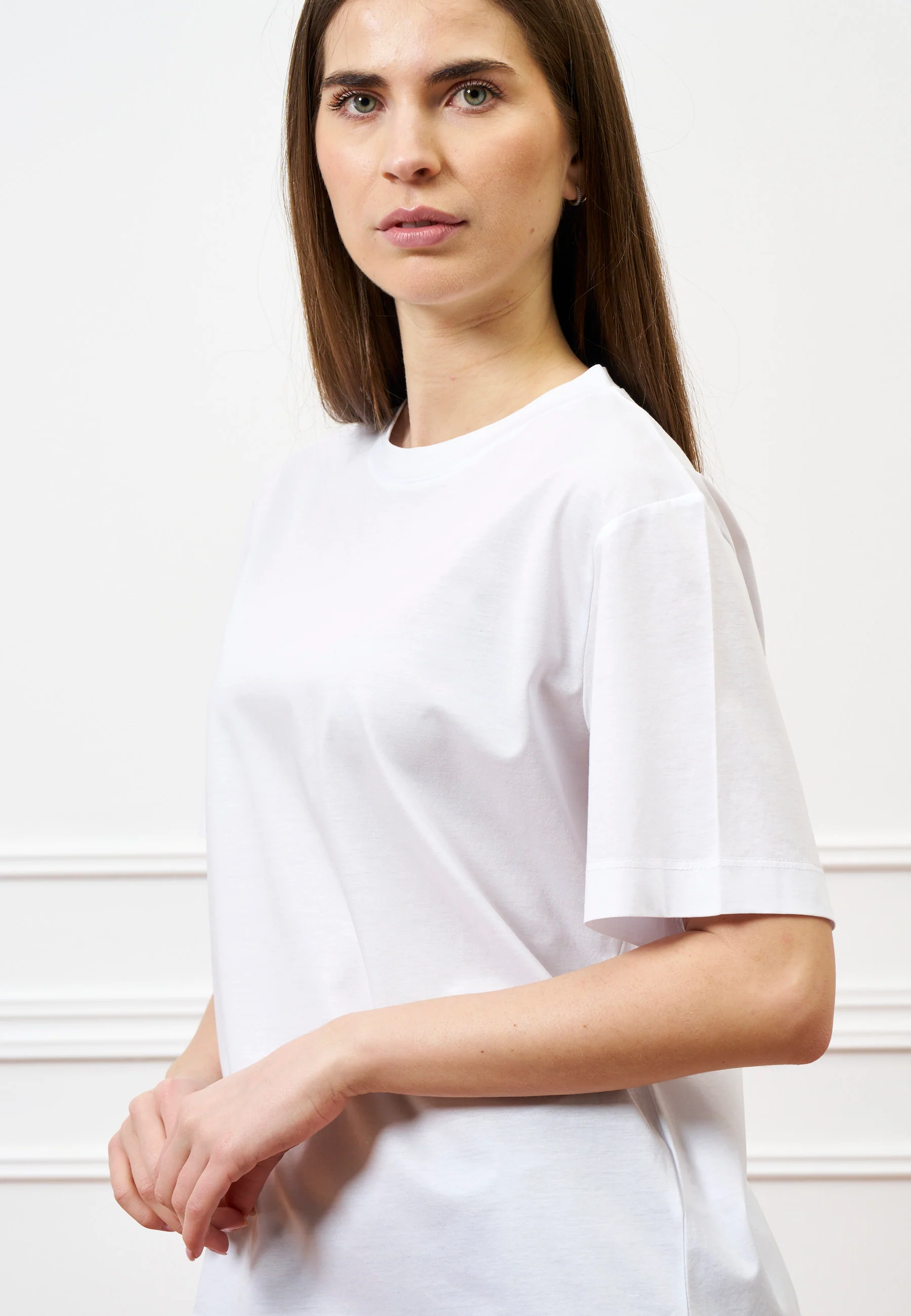 T-shirt in cotone mercerizzato - BIANCO - Image 3