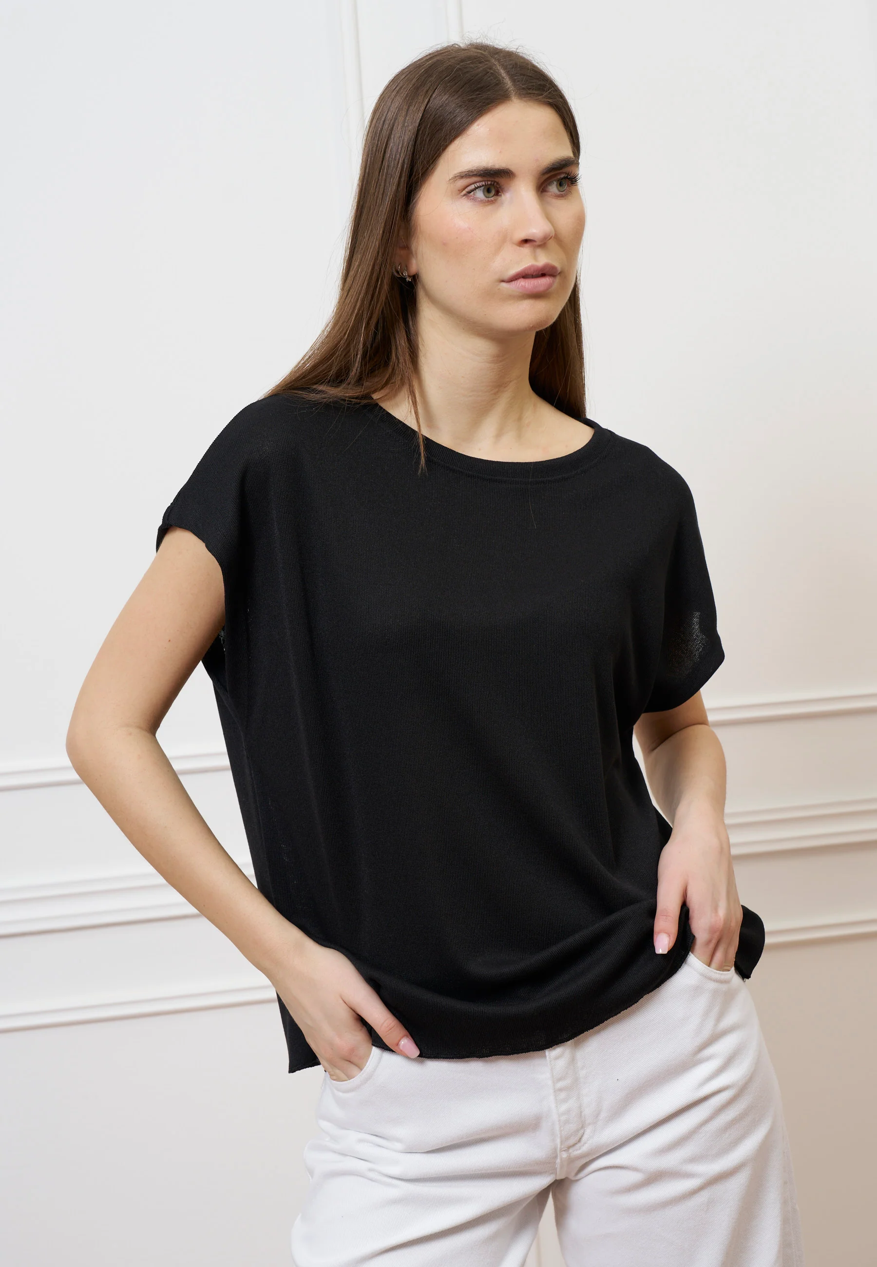 T-shirt over manica kimono - NERO - Image 3