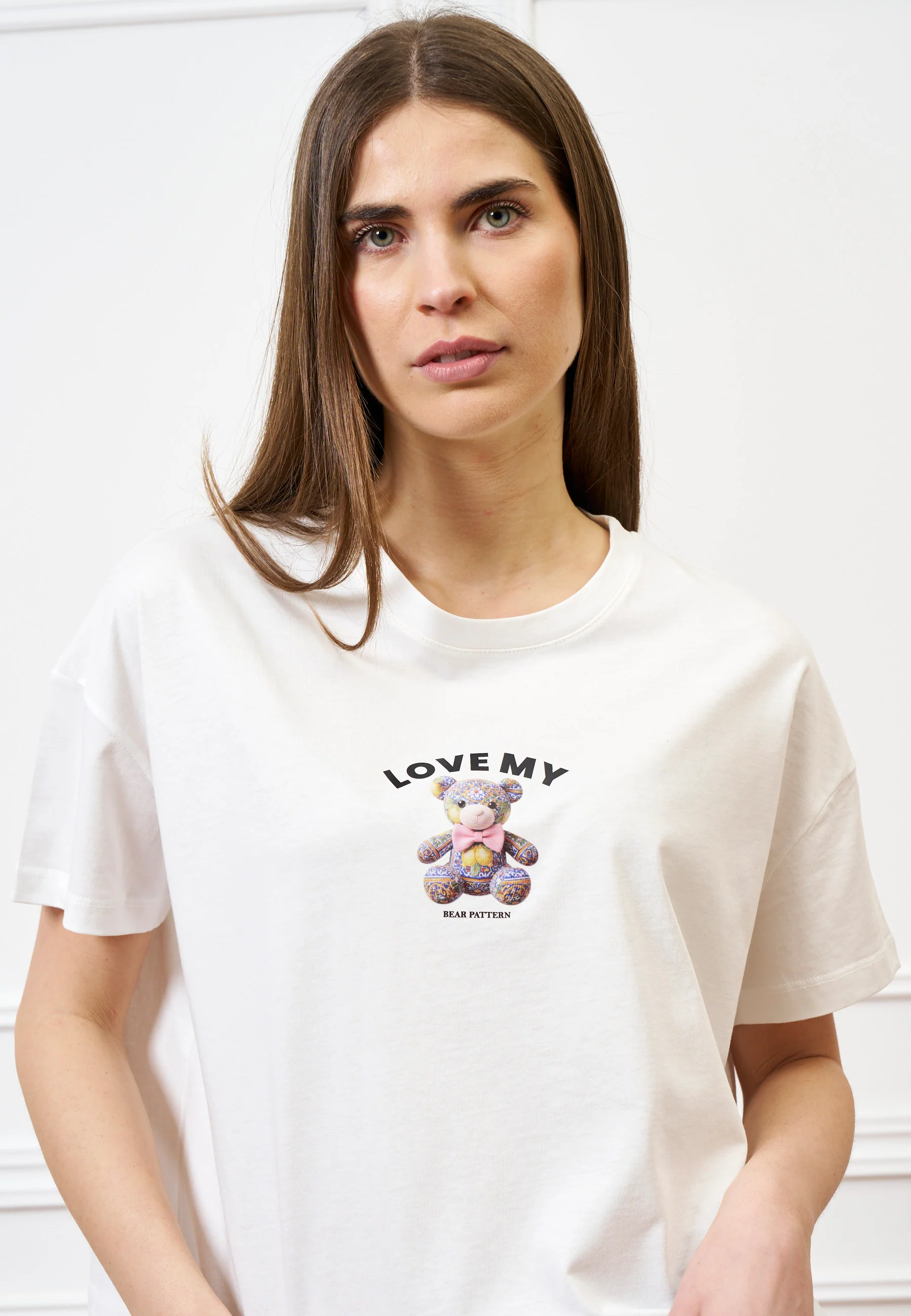 T-shirt stampa orsetto piccolo - BIANCO - Image 5