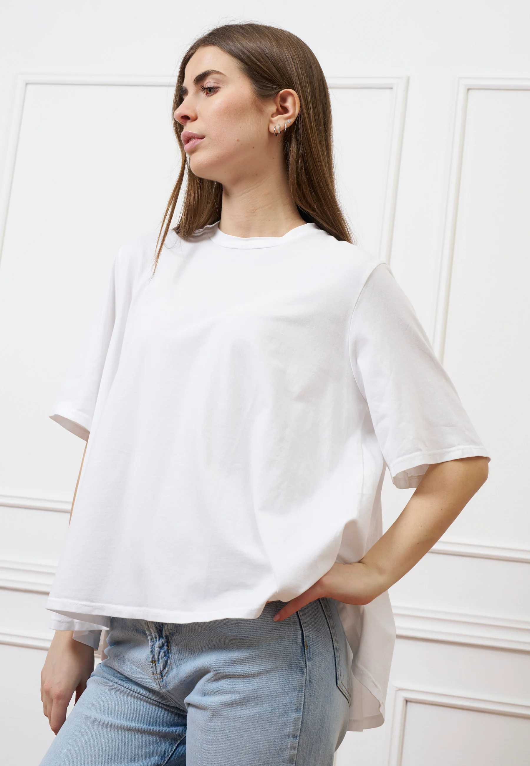 T-shirt svasata - BIANCO - Image 3
