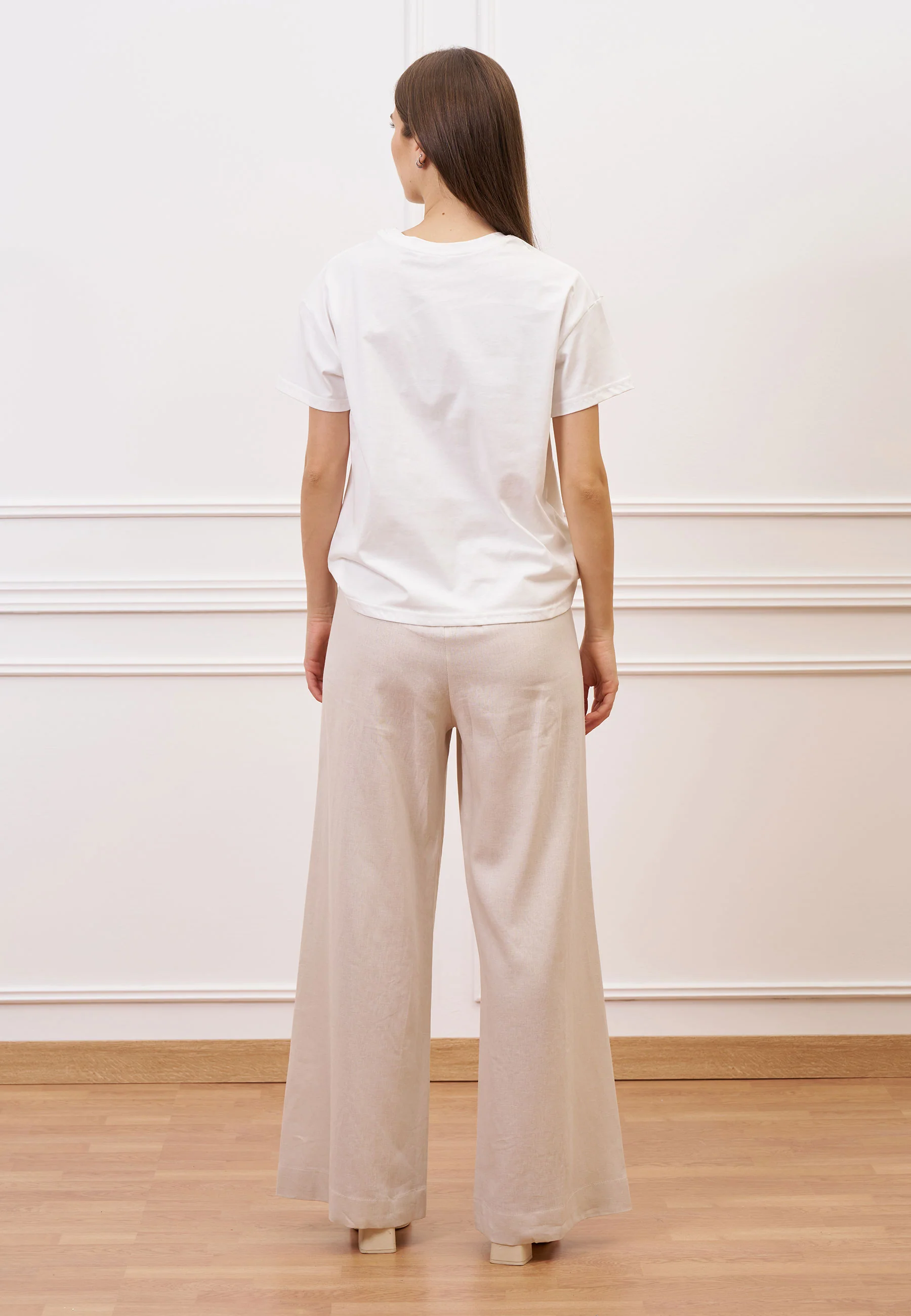 T-shirt tasca macramè con frange - AVORIO - Image 5