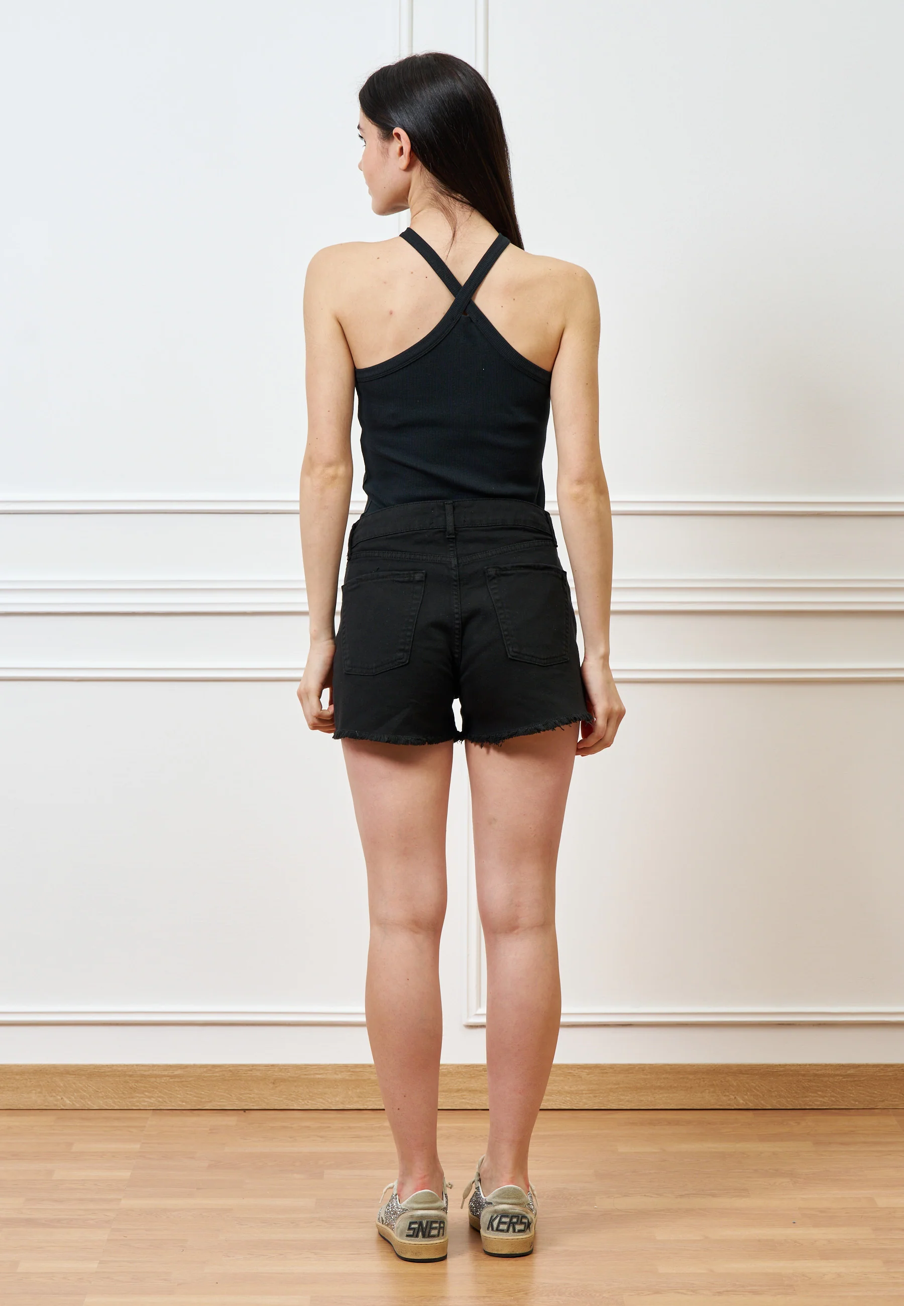 Top con spalline incrociate - NERO - Image 10