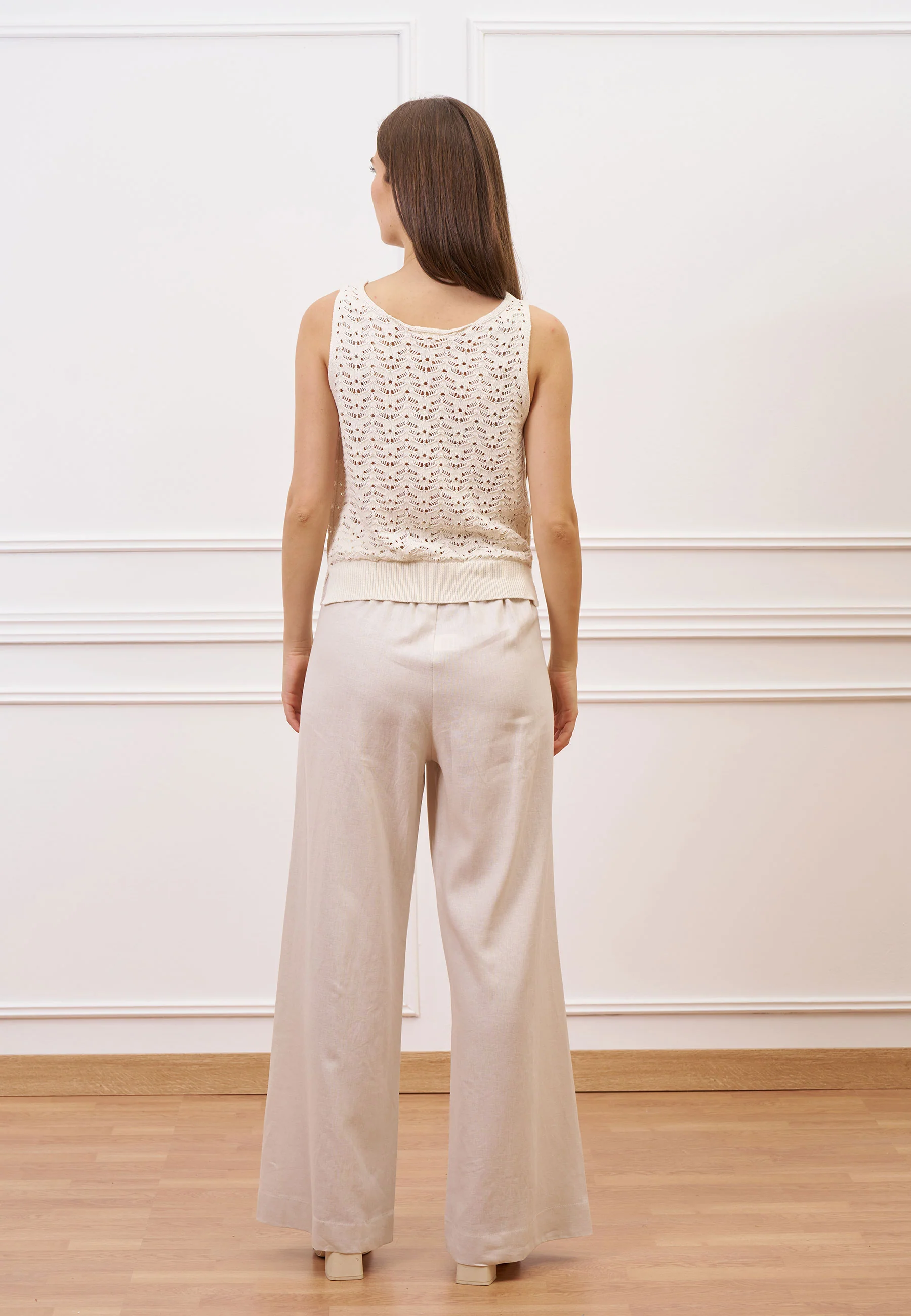 Top in maglia lavorata - BIANCO - Image 6