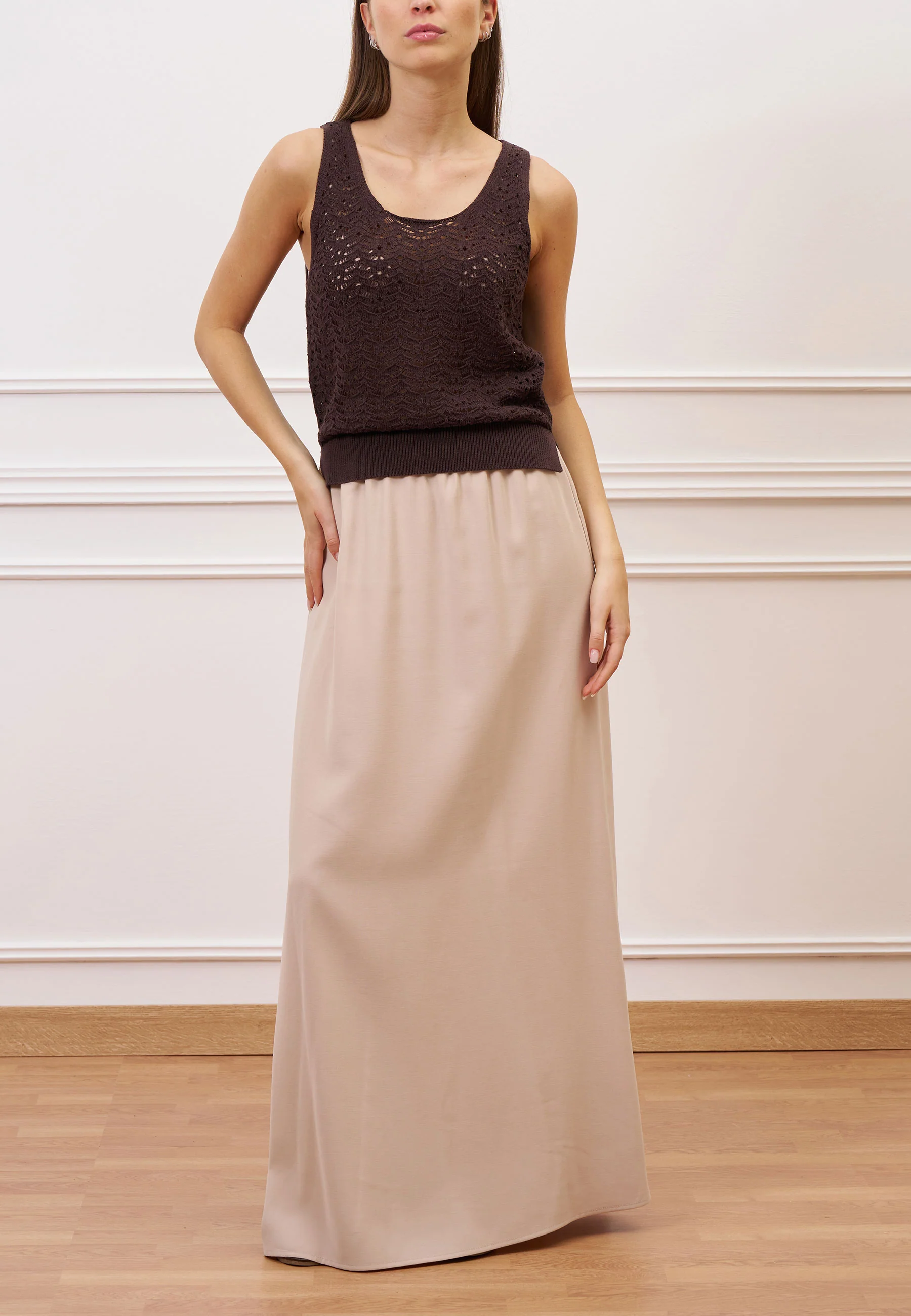 Top in maglia lavorata - MARRONE - Image 3