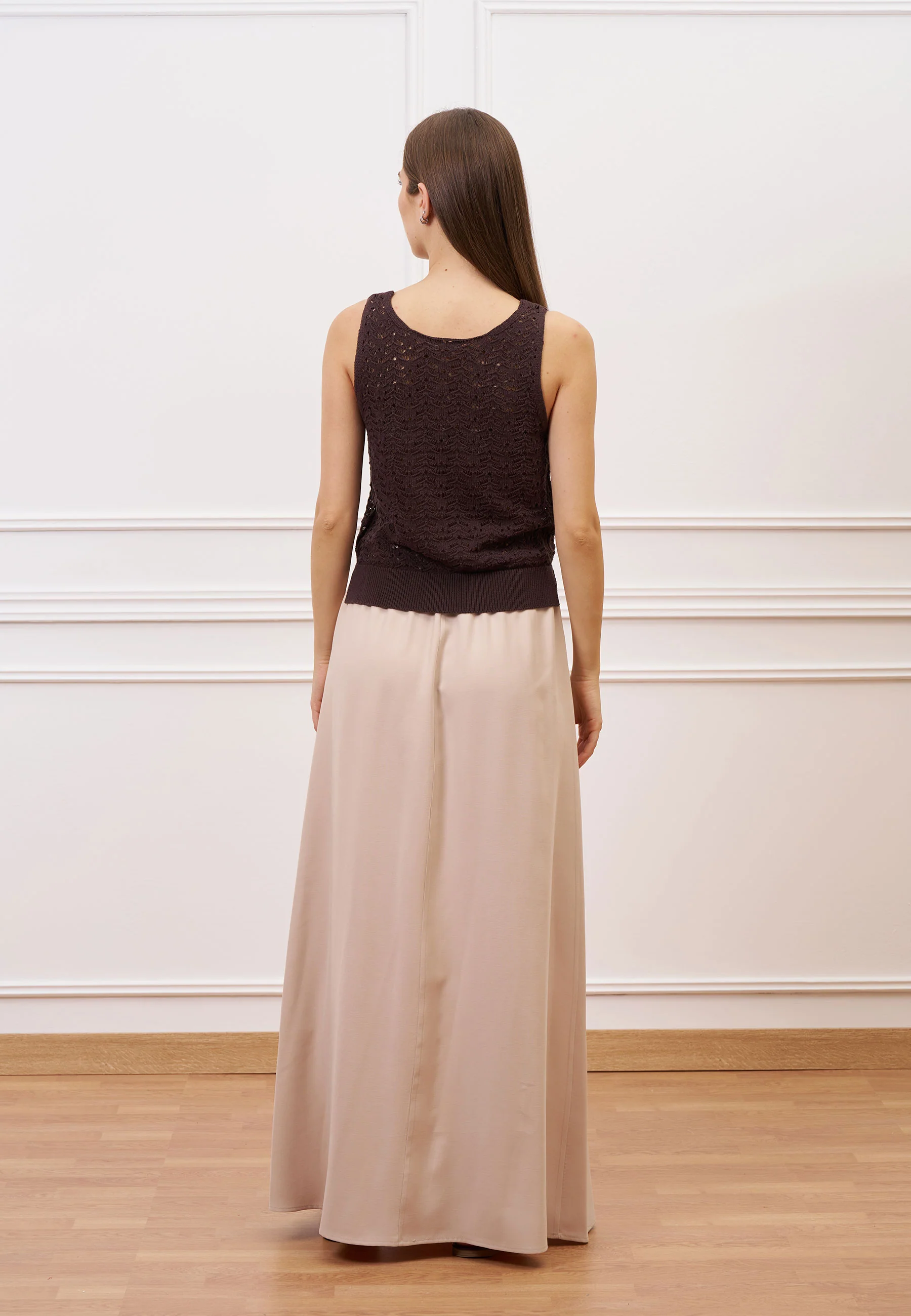 Top in maglia lavorata - MARRONE - Image 5
